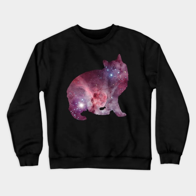 Nebula Kitty Crewneck Sweatshirt by crashin